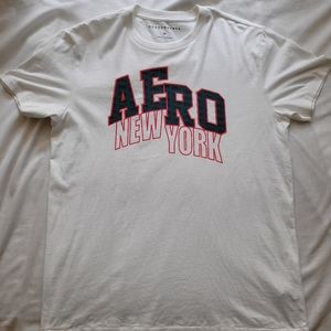 M - Aeropostale logo white shirt